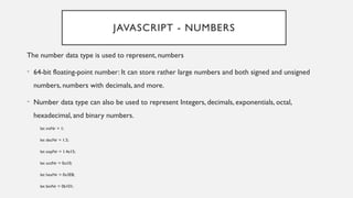 Comprehensive Introduction to JavaScript Programming Concepts and Usage ...