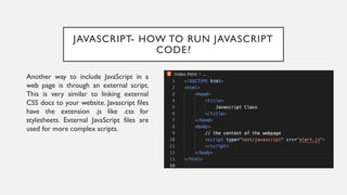 Comprehensive Introduction to JavaScript Programming Concepts and Usage ...