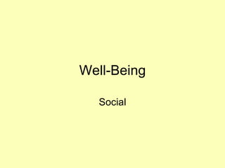 Well-Being Social 