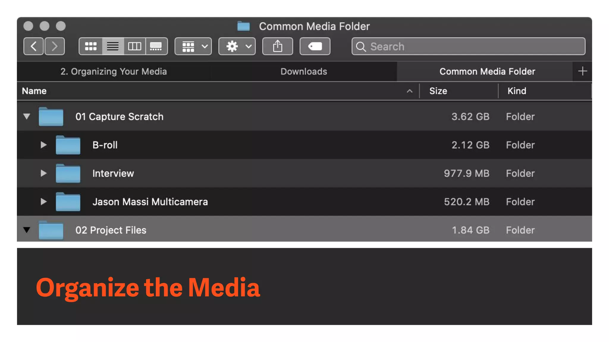 Organize the Media
 