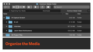 Organize the Media
 