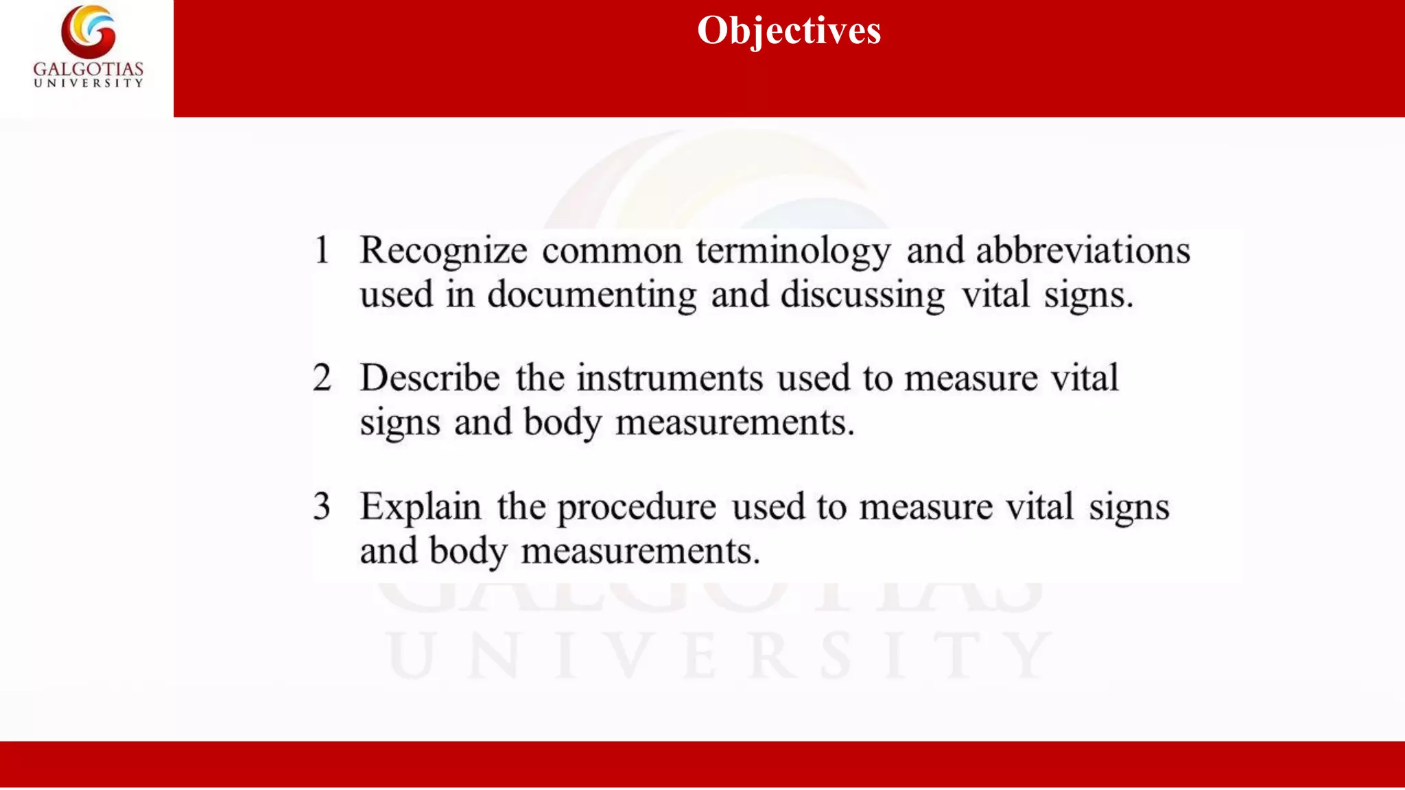Objectives
 