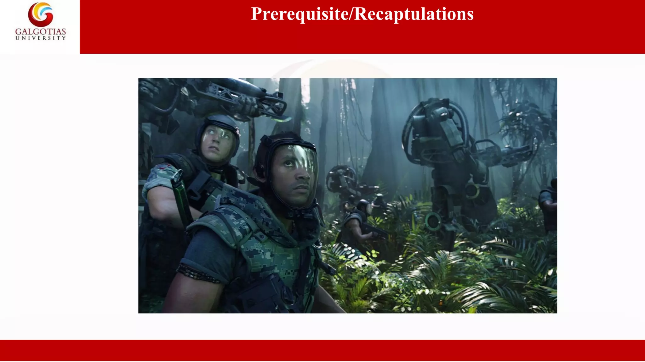 Prerequisite/Recaptulations
 