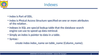 SQL Indexes Creation and Use in DBMS.pptx