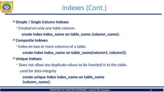 SQL Indexes Creation and Use in DBMS.pptx