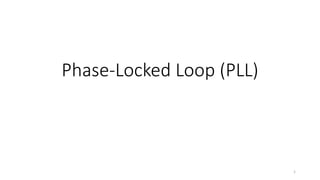 Phase-Locked Loop (PLL)
1
 