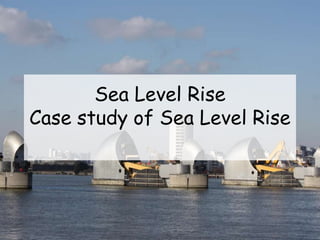 Sea Level Rise
Case study of Sea Level Rise
 