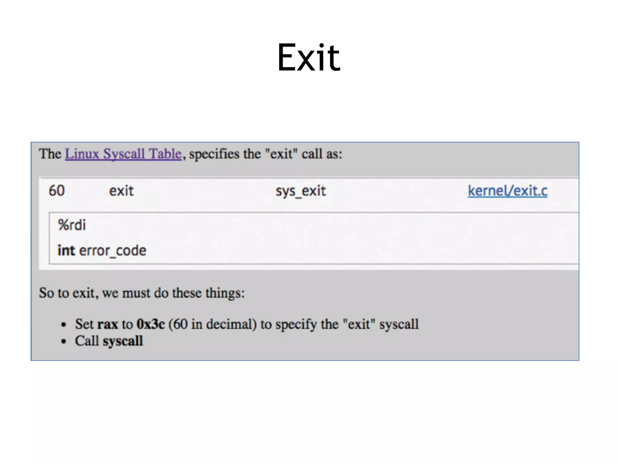 Exit