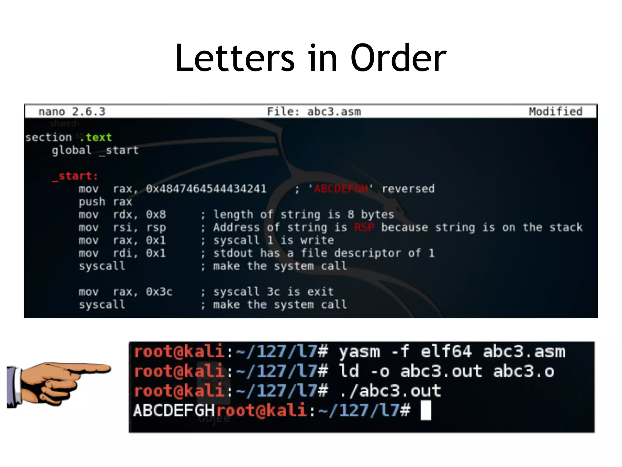Letters in Order