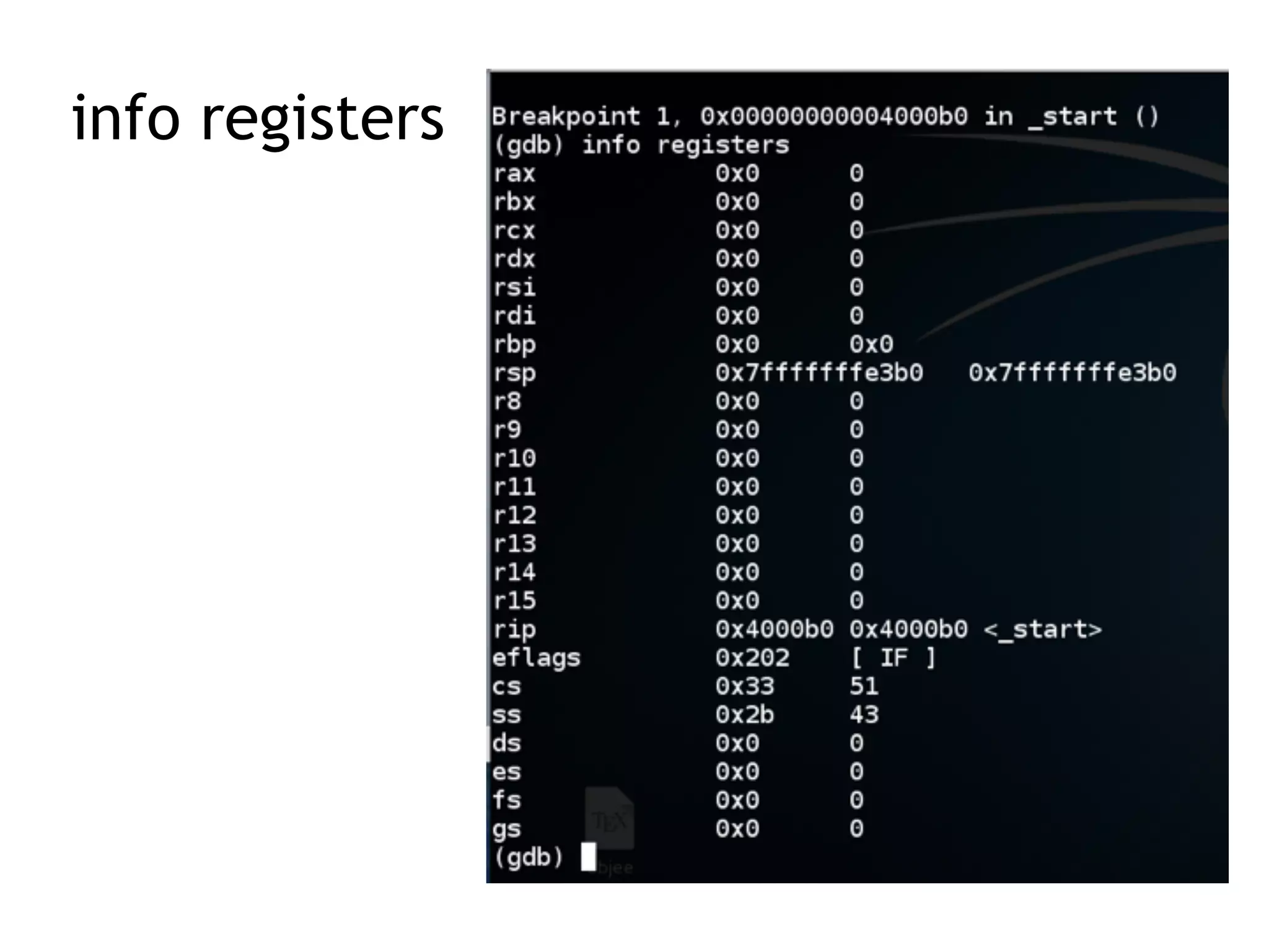 info registers