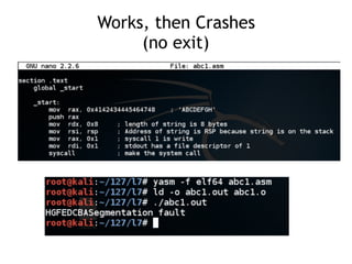 Works, then Crashes
(no exit)
 