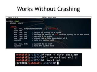 Works Without Crashing
 