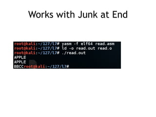 Works with Junk at End
 