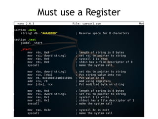 Must use a Register
 