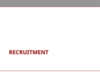 RECRUITMENT
 