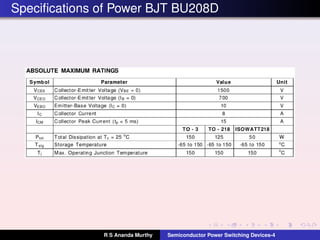 Lecture-7 : Semiconductor Power Switching Devices-4 | PDF