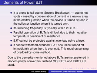 Lecture-7 : Semiconductor Power Switching Devices-4 | PDF