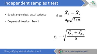 Student's t test and variations | PDF