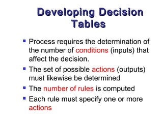 L7 decision tree & table | PPT