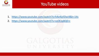 YouTube videos
1. https://www.youtube.com/watch?v=hAe4yIlDwI4&t=14s
2. https://www.youtube.com/watch?v=ssOEJpBQErc
 