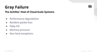 Gray Failure
The Achilles' Heel of Cloud-Scale Systems
● Performance degradation
● Random packet loss
● Flaky I/O
● Memory pressure
● Non-fatal exceptions
13© 2019 HashiCorpINTRODUCTION
 