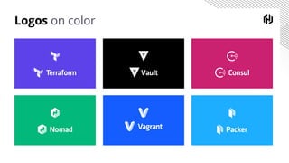 Logos on color
 