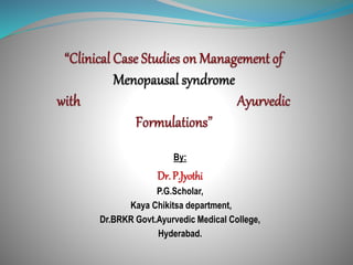 By: 
Dr. P.Jyothi 
P.G.Scholar, 
Kaya Chikitsa department, 
Dr.BRKR Govt.Ayurvedic Medical College, 
Hyderabad. 
 
