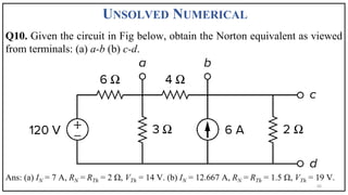 Lectures on Network Theorems (Circuits ) | PDF