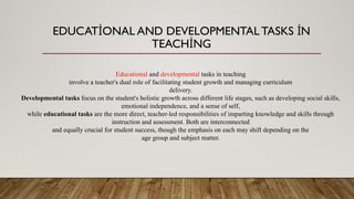 Development V Teaching Integrating Educational and Developmental Tasks in Teaching for ...