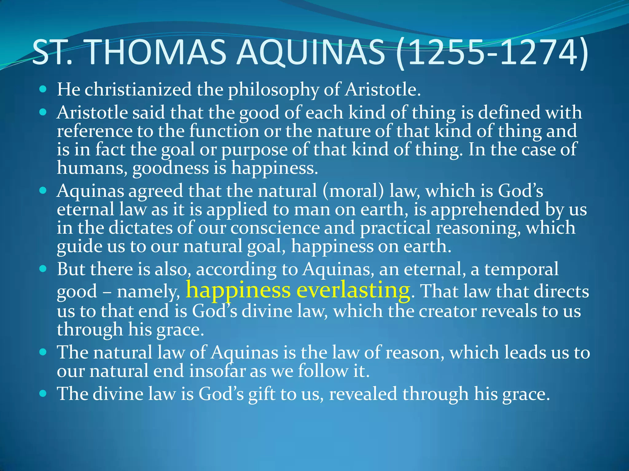 L8 ethics of thomas aquinas and augustine | PPTX