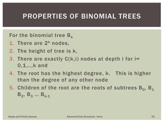 Binomial Heaps and Fibonacci Heaps | PPTX