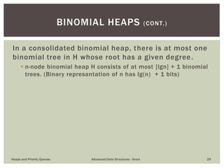 Binomial Heaps and Fibonacci Heaps | PPTX