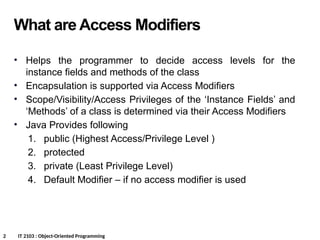 (Access Modifiers of the engagement anni | PPTX