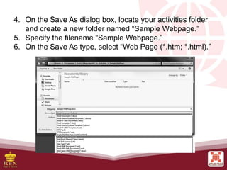 E-Tech L8 Basic Webpage Creation.pptx | Web Design and HTML | Internet