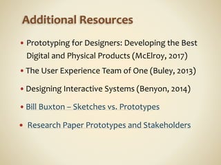 • Prototyping	
  for	
  Designers:	
  Developing	
  the	
  Best	
  
Digital	
  and	
  Physical	
  Products	
  (McElroy,	
 ...