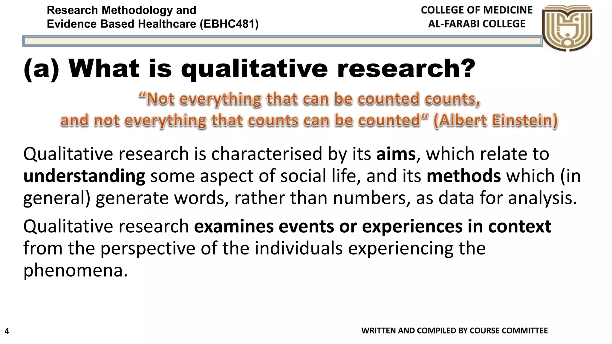 INTRODUCTION TO QUALITATIVE RESEARCH METHODS PART I visual data 7