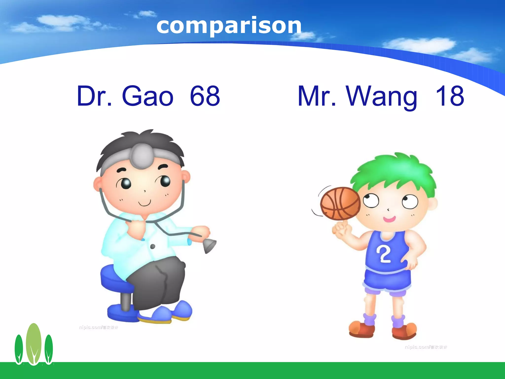 comparison


Dr. Gao 68    Mr. Wang 18
 