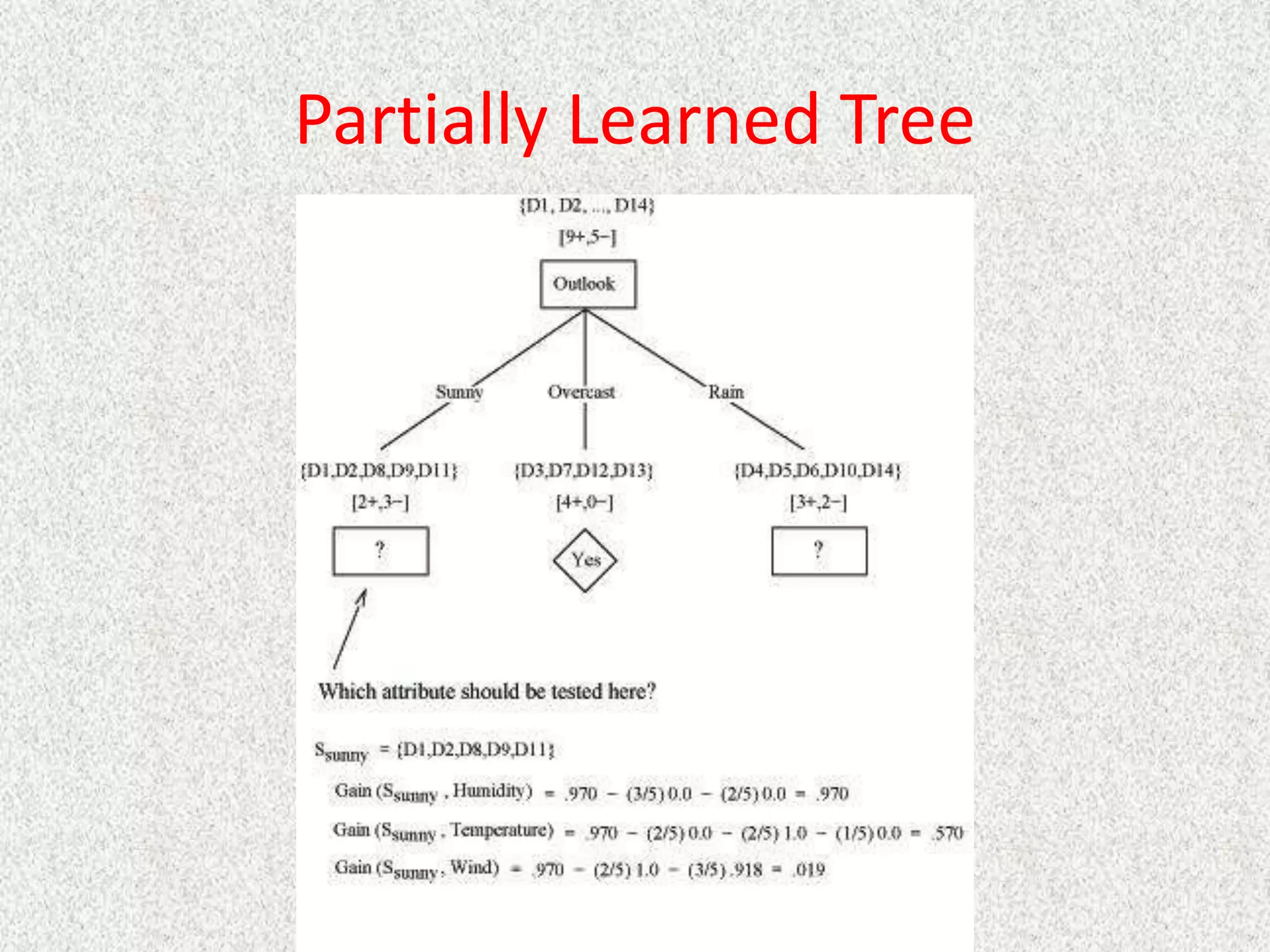 Partially Learned Tree
 