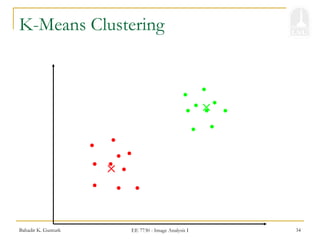 Bahadir K. Gunturk EE 7730 - Image Analysis I 34
K-Means Clustering
 