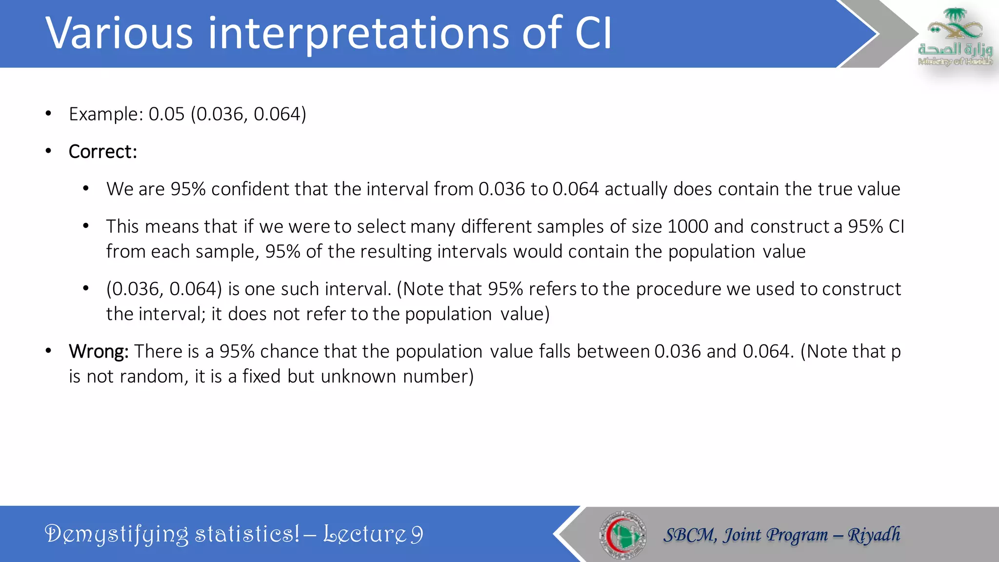 Confidence Intervals: Basic concepts and overview | PDF