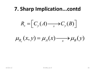 7. Sharp Implication...contd
16-Oct-12 EE-646, Lec-9 18
( ) ( )s y ys
R C A C B   
( , ) ( ) ( )sR A Bs
x y x y   
 
