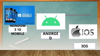 WINDOW
S 10
MOBILE ANDROI
D
IOS
 