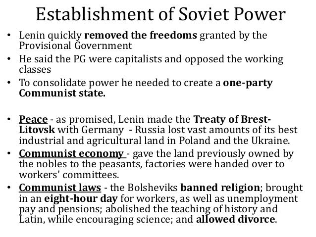 the history of the bolsheviks consolidation of power between 1917 and 1924 The bolshevik assumption of power did not go unopposed the bolsheviks were opposed by the right-wing members of the social revolutionaries, the mensheviks and the kadets outside politics, there were agitators on the streets and antagonism between the army and the red guard. the history of the bolsheviks consolidation of power between 1917 and 1924 The bolshevik assumption of power did not go unopposed the bolsheviks were opposed by the right-wing members of the social revolutionaries, the mensheviks and the kadets outside politics, there were agitators on the streets and antagonism between the army and the red guard.