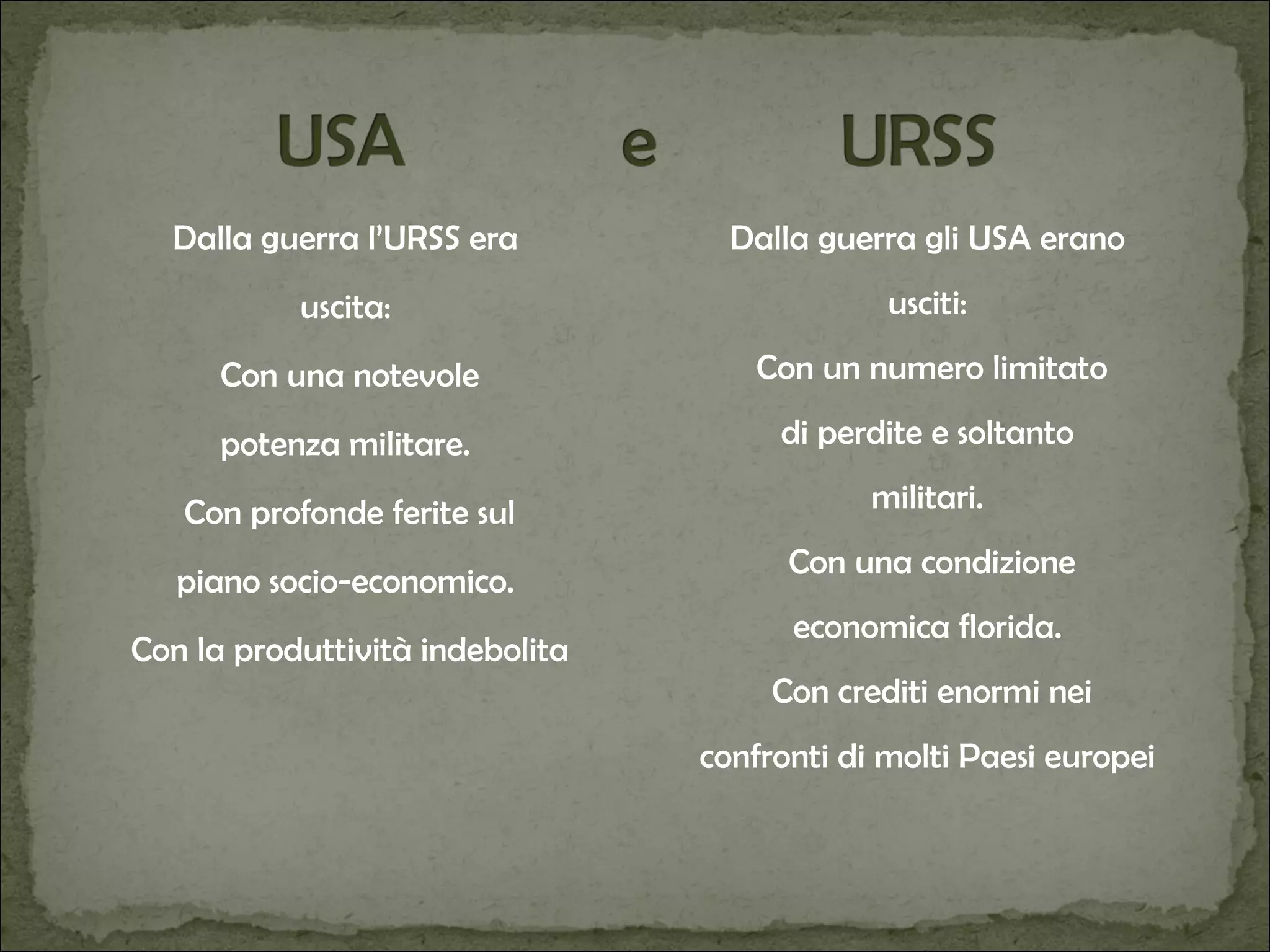La guerra fredda | PPT