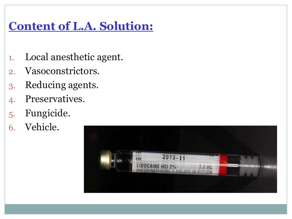 Local Anesthesia for pediatric dentistry