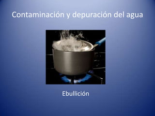 Contaminación y depuración del agua

Ebullición

 
