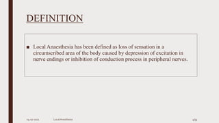Local anesthesia in endodontics | PPTX