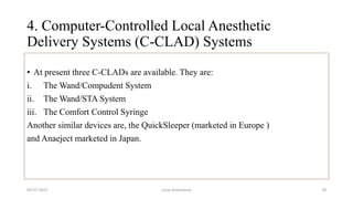 Local anesthesia in endodontics | PPTX