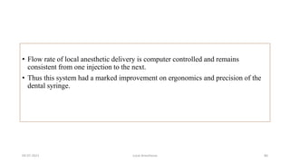 Local anesthesia in endodontics | PPTX