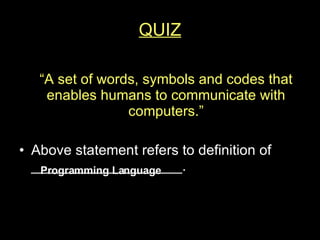 LA5_Generation of Programming Languages | PPT